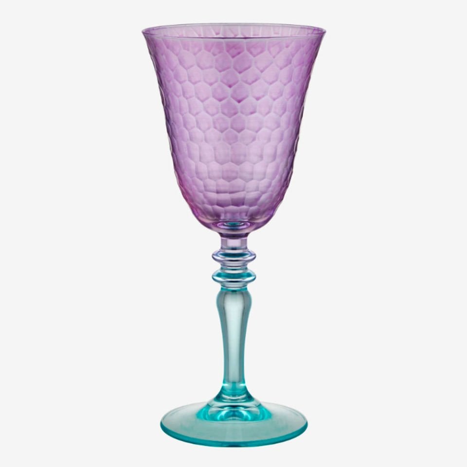 Lila Turkuaz Cam Kadeh 270 Ml Venezia Collection by Chiara Alessi
