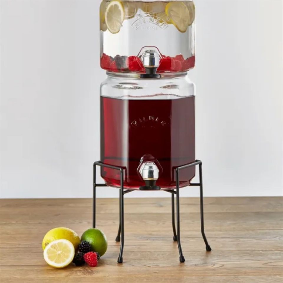 Kilner Klipsli 5 LT Yuvarlak İçecek Sebili & Standı