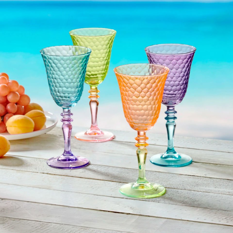 Turuncu Sarı Cam Kadeh 270 Ml Venezia Collection by Chiara Alessi