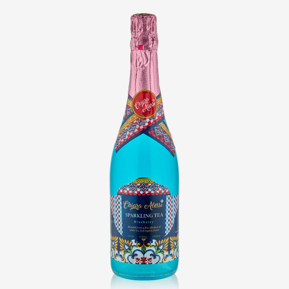 Mavi Alkolsüz Şampanya 750 Ml Blueberry Collection by Chiara Alessi