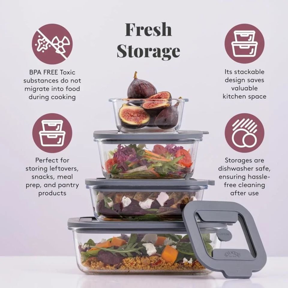 Kilner New Fresh Saklama Kabı Kare 0,31 Lt