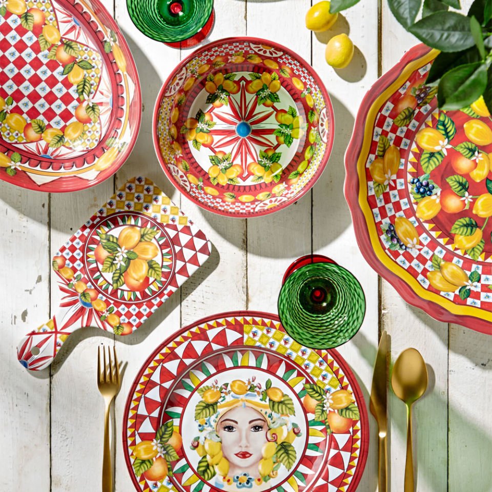 Kırmızı Melamin Sunum Tahtası 25 Cm Portofino Collection by Chiara Alessi