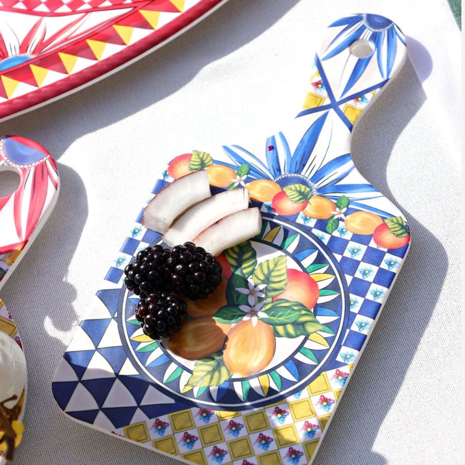 Mavi Melamin Sunum Tahtası 25 Cm Portofino Collection by Chiara Alessi