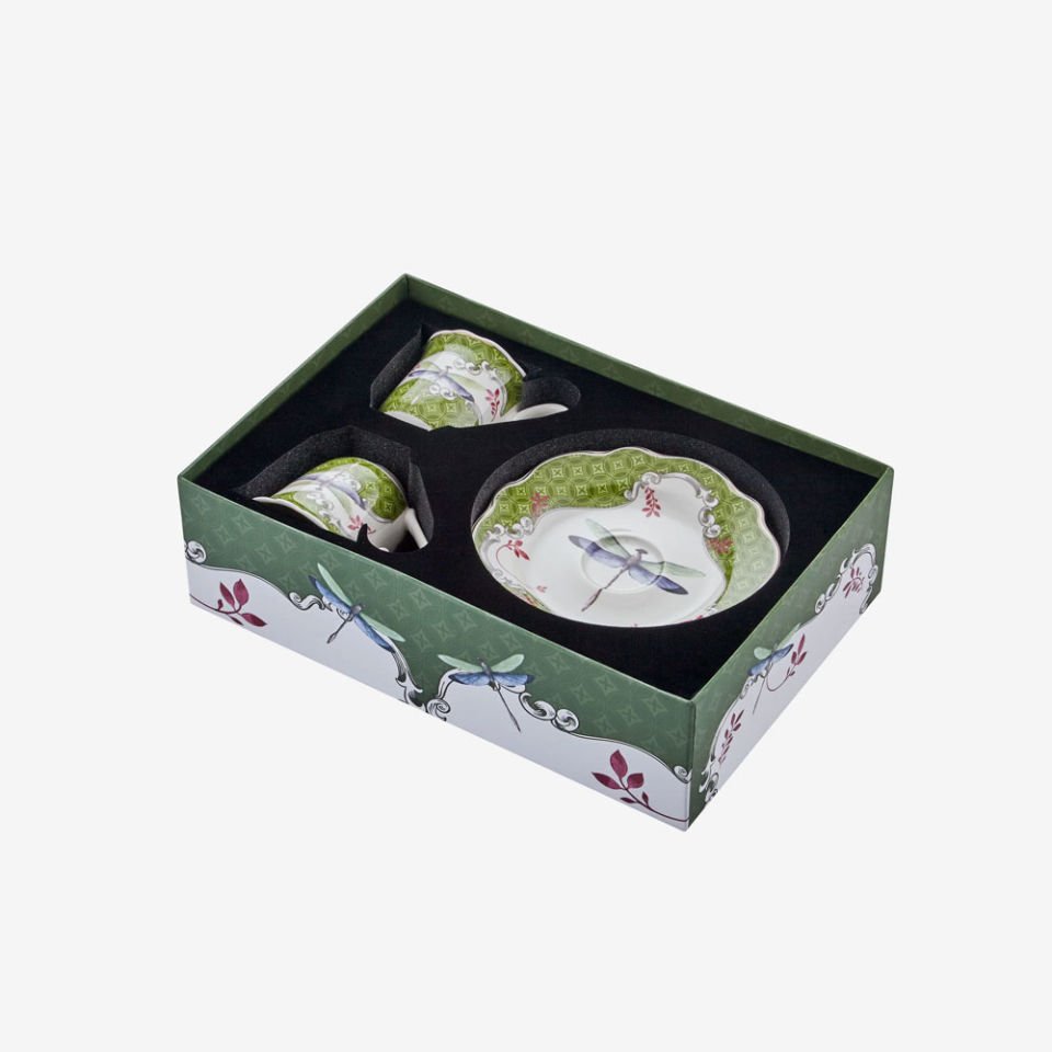 Yeşil Porselen Kahve Fincan Seti 90 Ml Allure Collection by Chiara Alessi