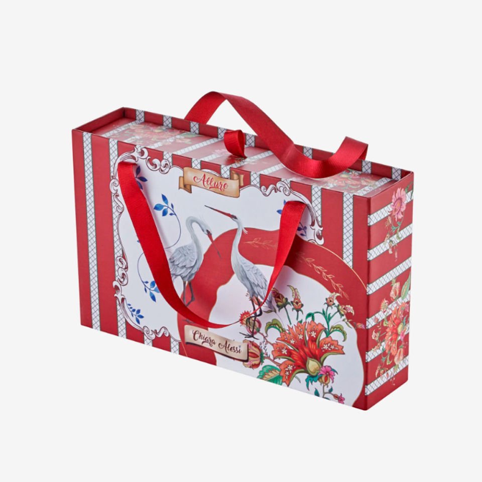 Kırmızı Porselen Çay Tabağı Seti 15 Cm Allure Collection by Chiara Alessi