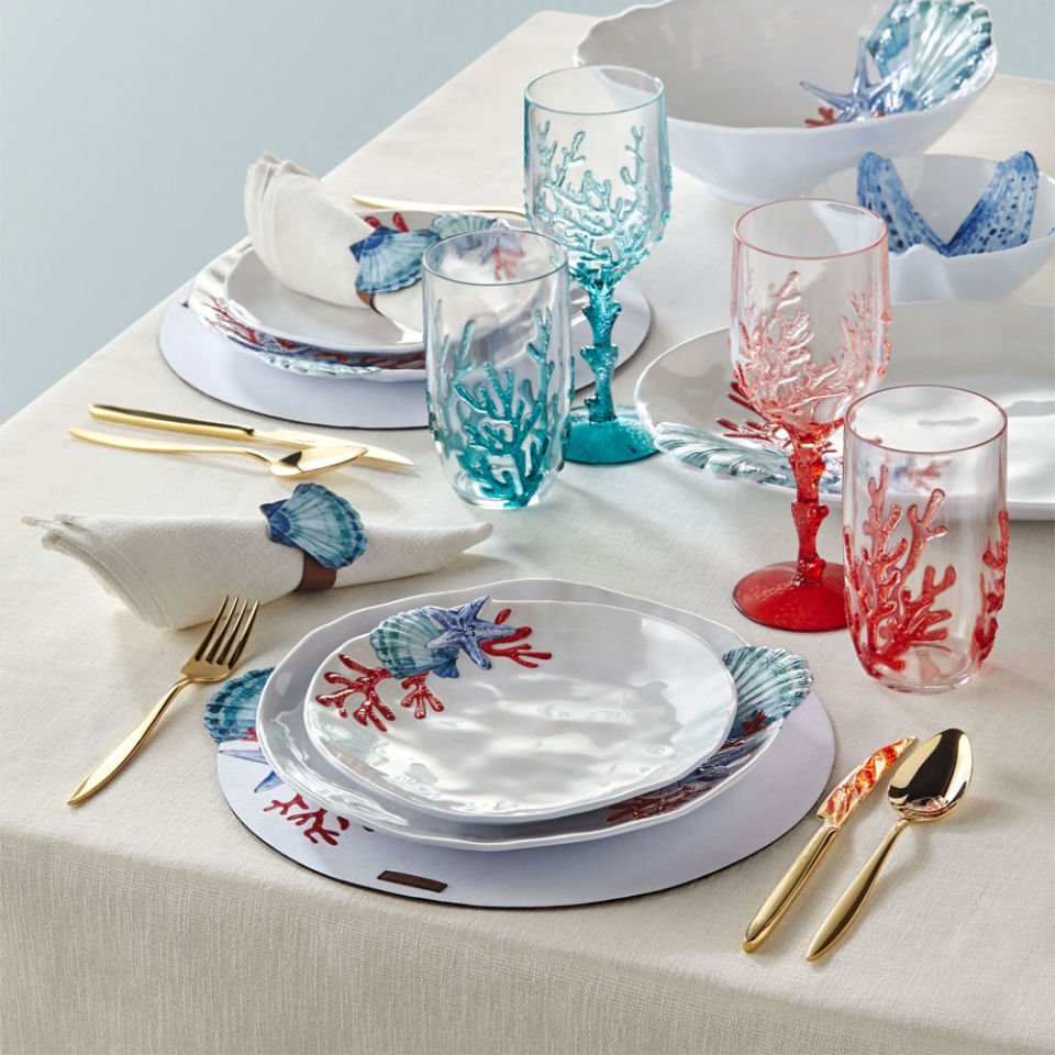 Beyaz Melamin Servis Tabağı 43 Cm Bambu Collection by Chiara Alessi