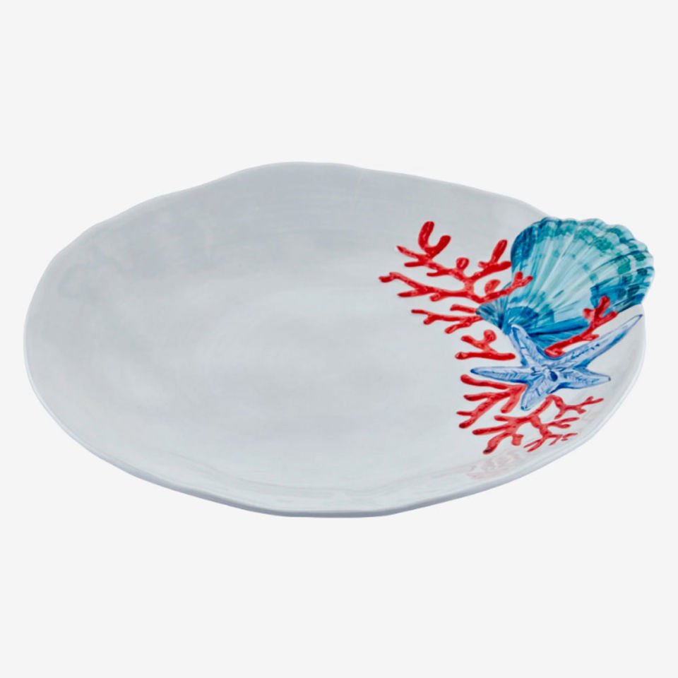 Beyaz Melamin Yemek Tabağı 28 Cm Bambu Collection by Chiara Alessi