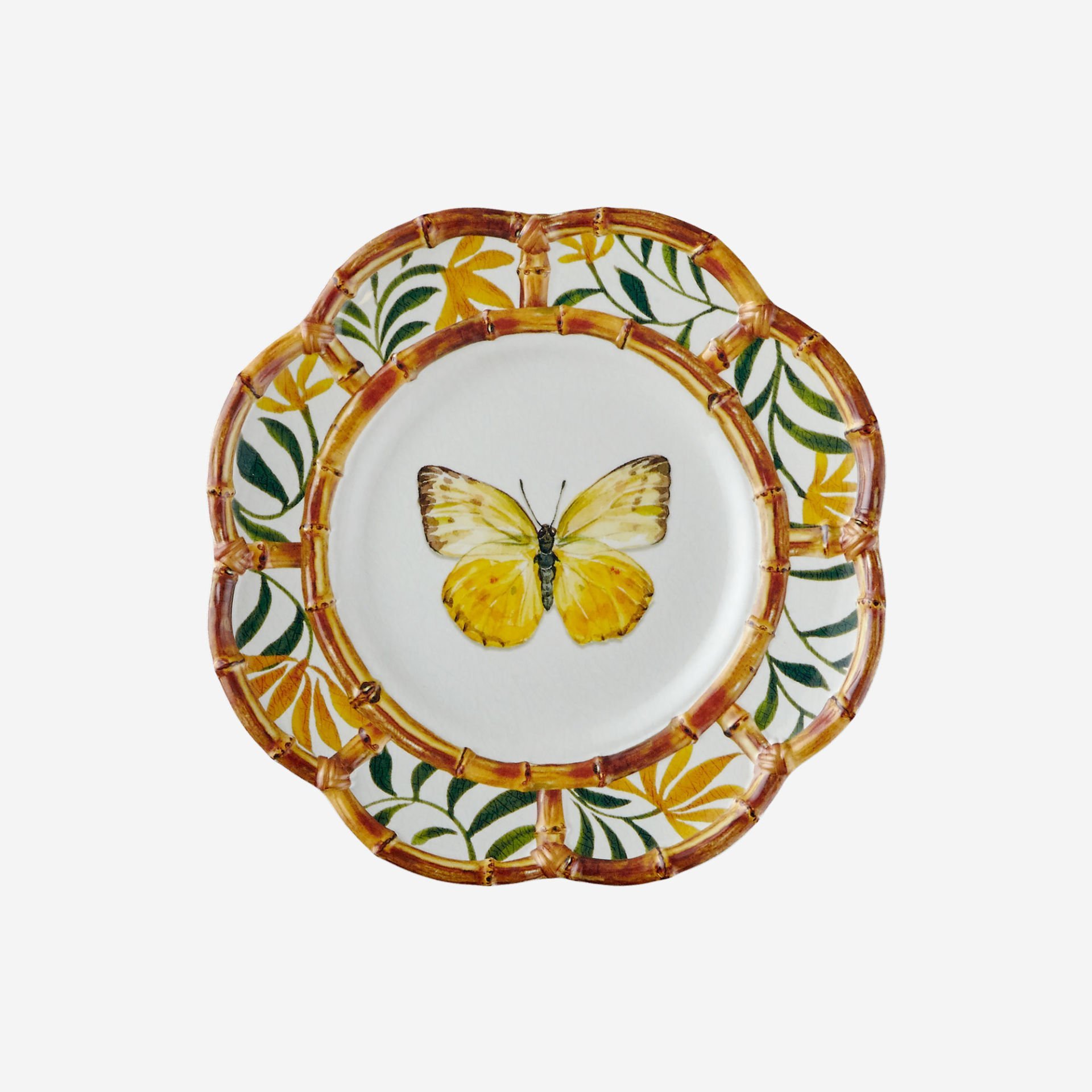 Kırmızı Melamin Kahvaltı Tabağı 23 Cm Bambu Collection by Chiara Alessi
