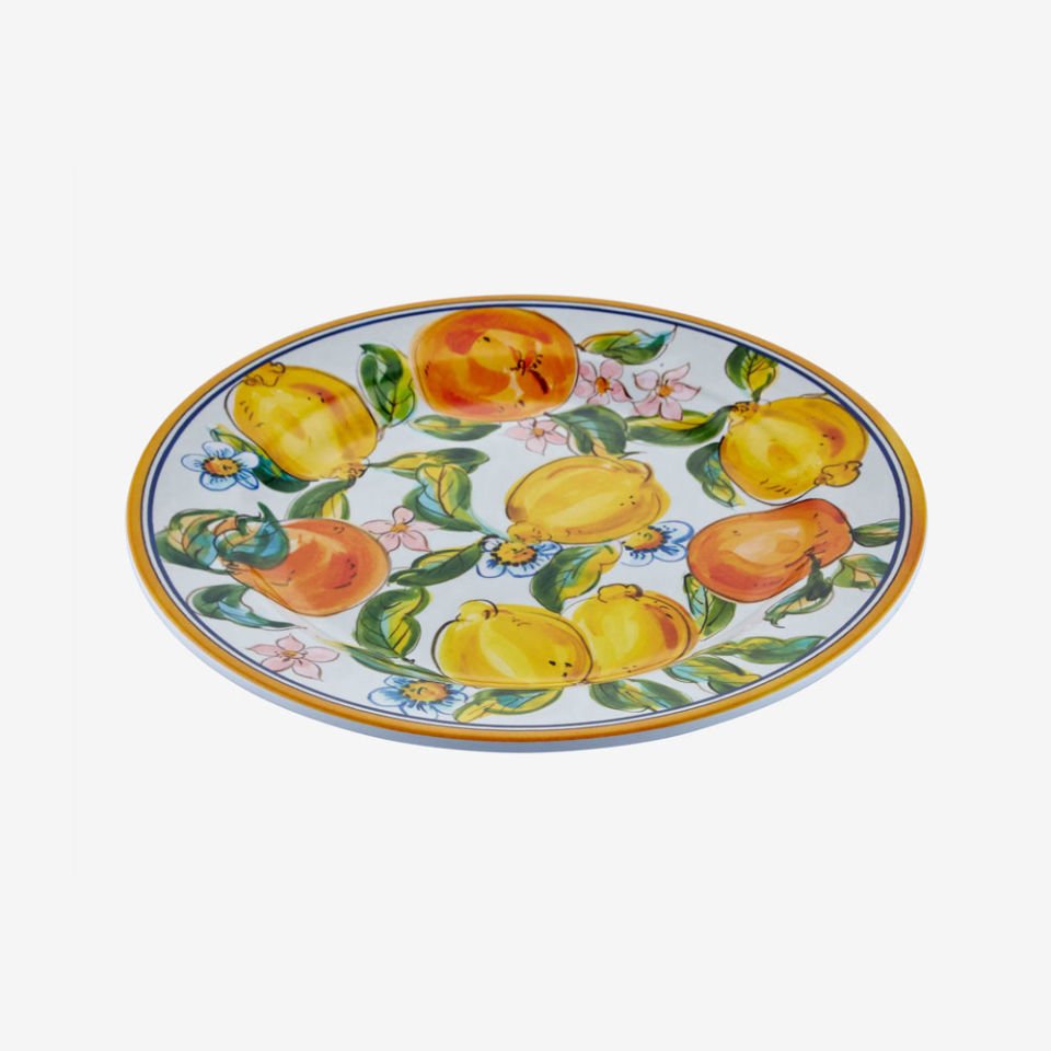 Beyaz Melamin Yemek Tabağı 28 Cm Capri Collection by Chiara Alessi