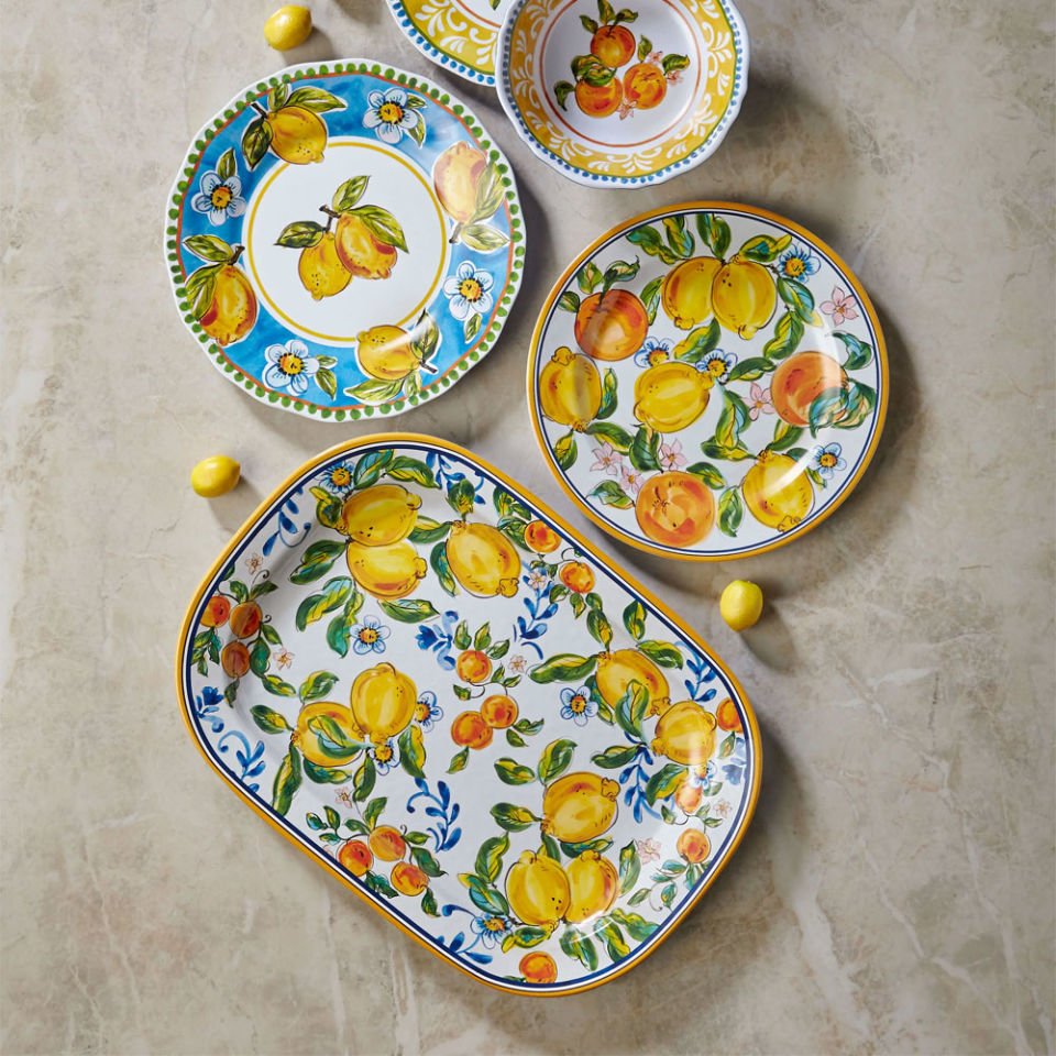 Mavi Melamin Servis Tabağı 44 Cm Capri Collection by Chiara Alessi