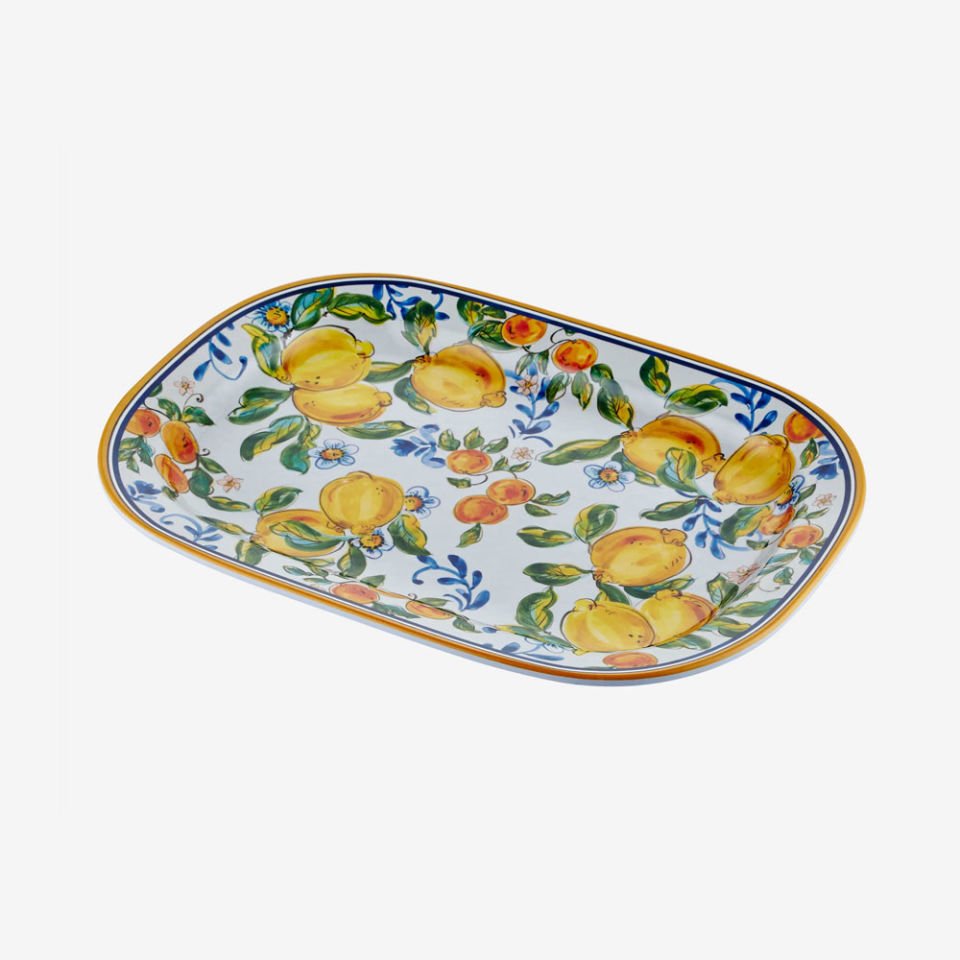 Mavi Melamin Servis Tabağı 44 Cm Capri Collection by Chiara Alessi