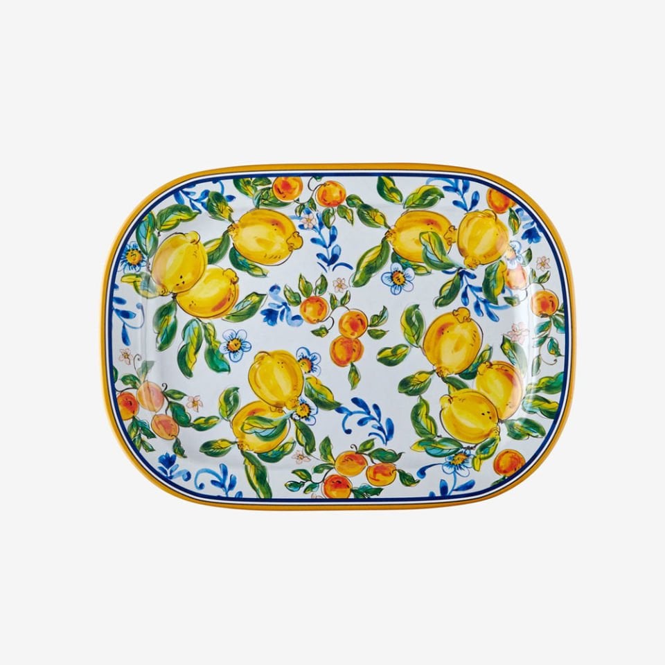 Mavi Melamin Servis Tabağı 44 Cm Capri Collection by Chiara Alessi