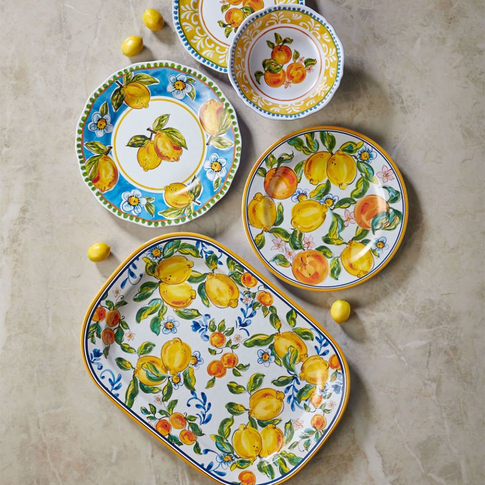 Mavi Melamin Yemek Tabağı 28 Cm Capri Collection by Chiara Alessi