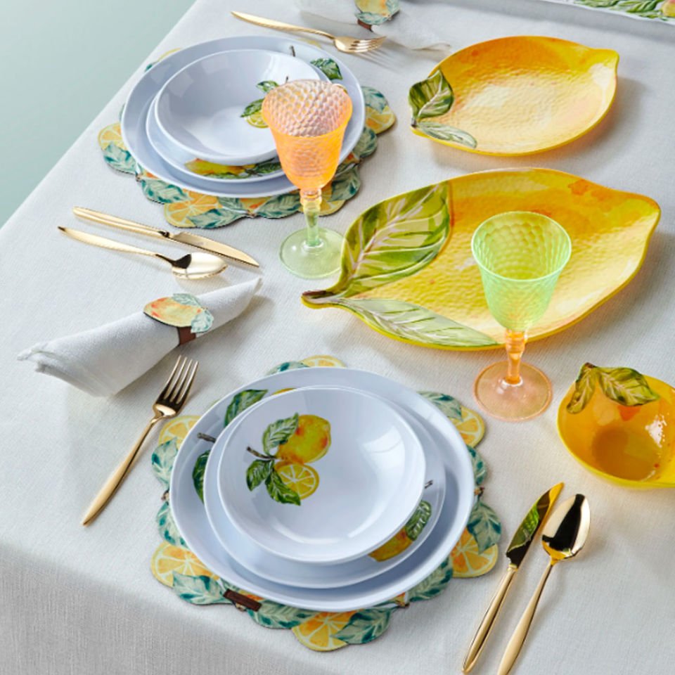 Beyaz Melamin Yemek Tabağı 28 Cm Capri Collection by Chiara Alessi