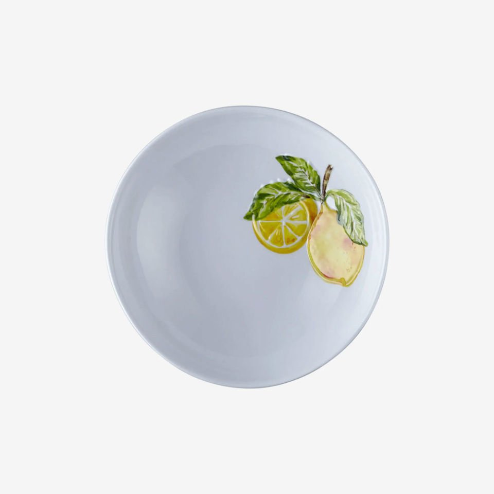 Beyaz Melamin Çukur Tabak 20 Cm Capri Collection by Chiara Alessi