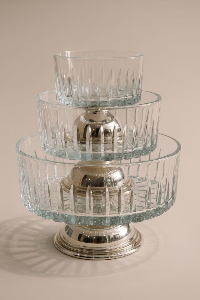 GUMUS AYAKLI SALATA KASESİ 19CM