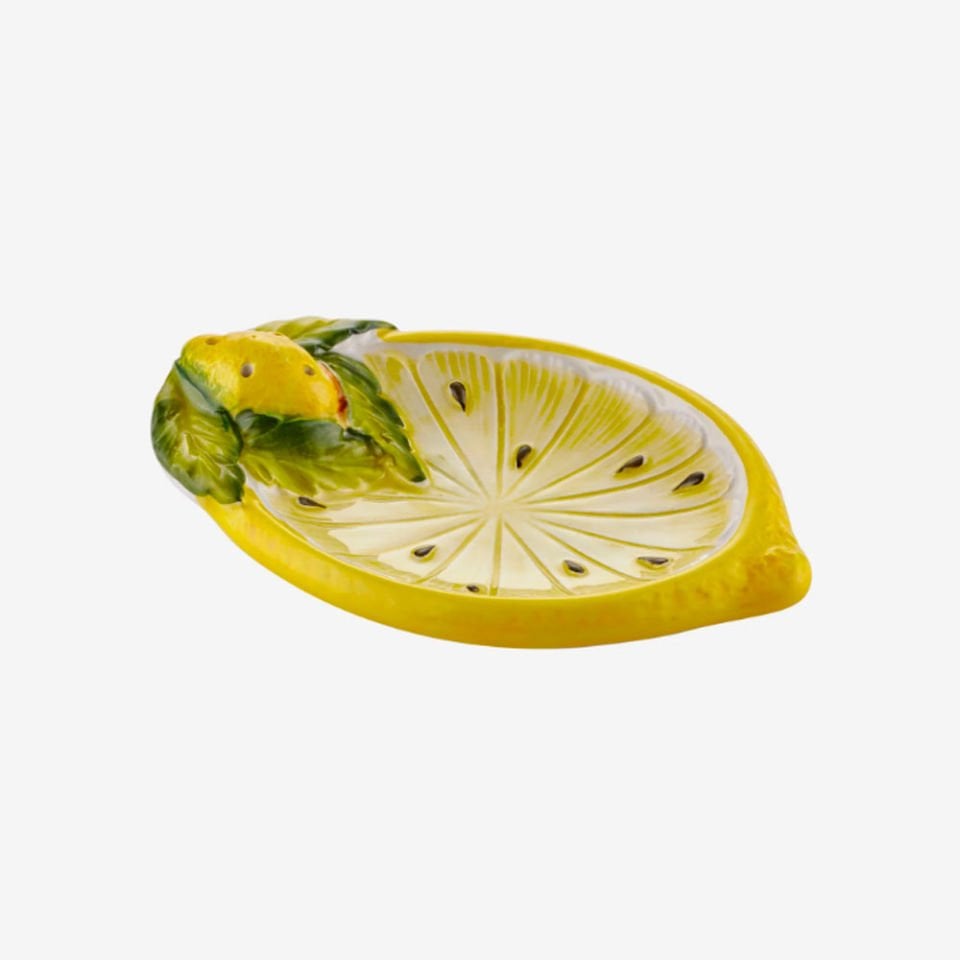 Beyaz Seramik Servis Tabağı 19X13 Cm Limoni Collection by Edelweiss Italy