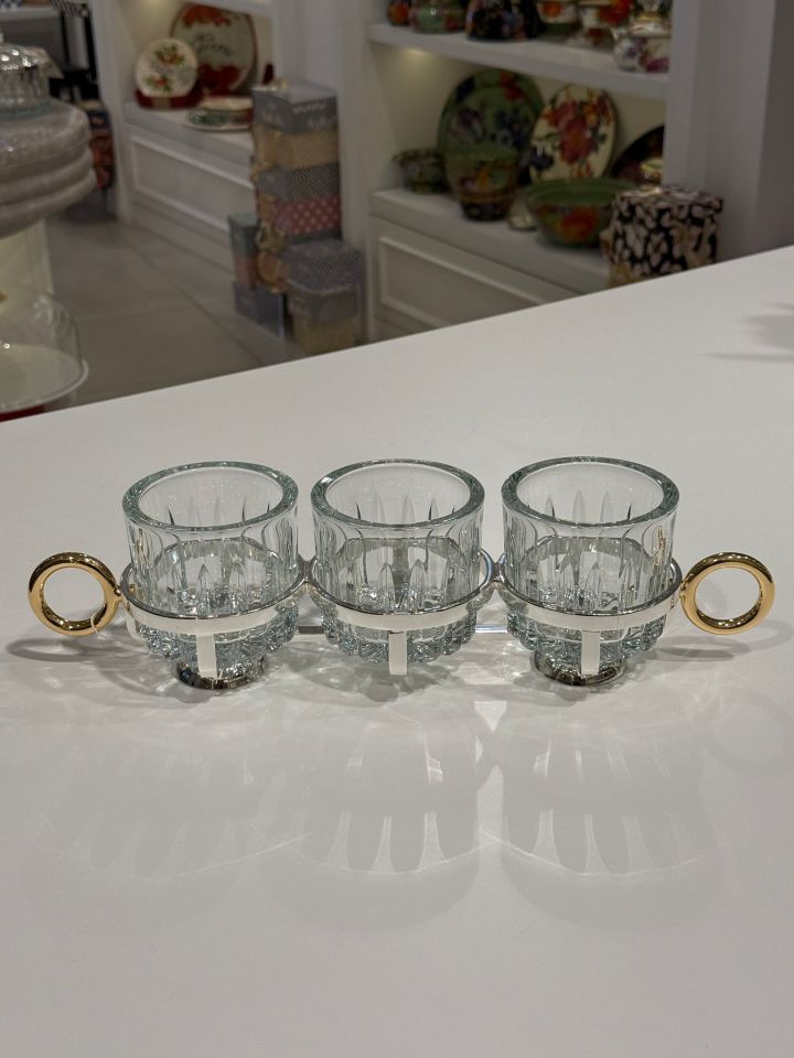 SELECT İSTANBUL HALKA COLLECTİON GÜMÜŞ  3'LI SUNUMLUK 9 CM