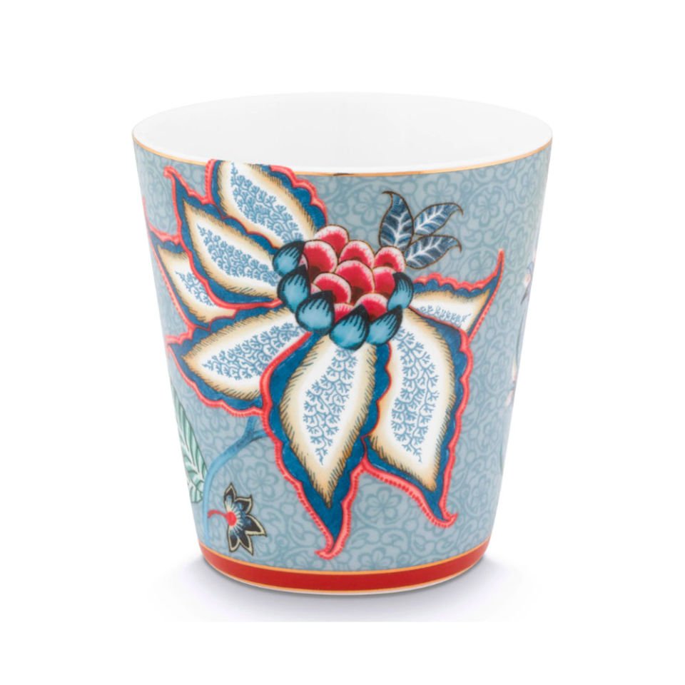 Mavi Porselen Latte Bardağı Seti 230 Ml Flower Festival Collection by Pip Studio