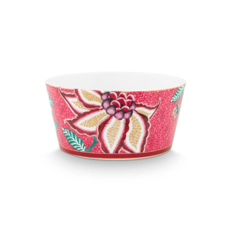 Kırmızı Porselen Kase Seti 15 Cm Flower Festival Collection by Pip Studio