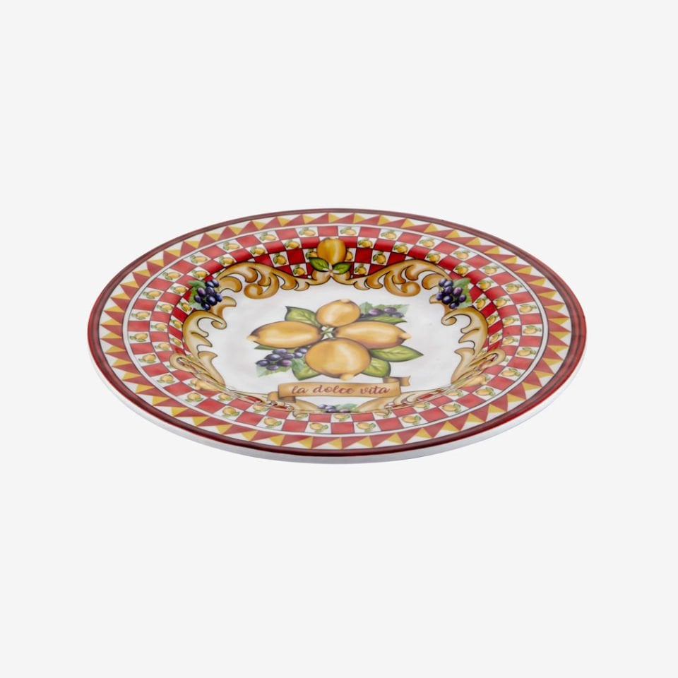 Kırmızı Melamin Kahvaltı Tabağı 21,5 Cm Capri Collection by Chiara Alessi