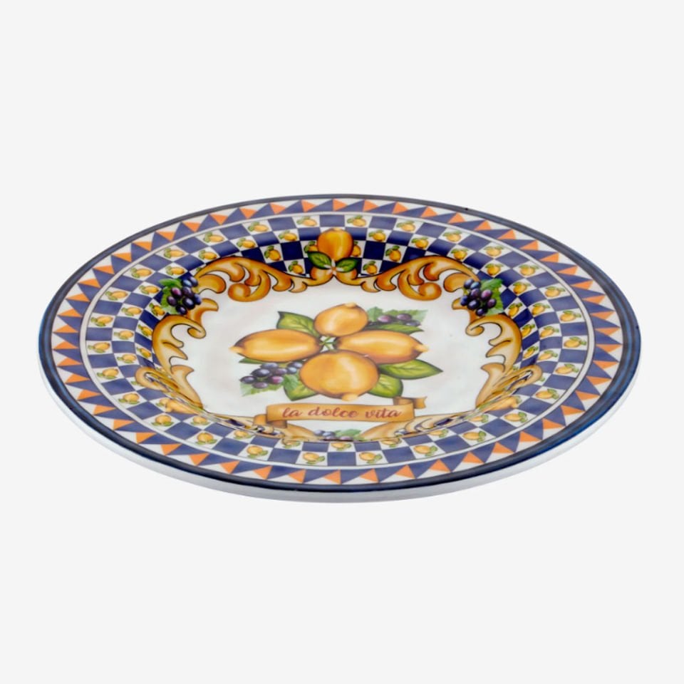 Mavi Melamin Kahvaltı Tabağı 21,5 Cm Capri Collection by Chiara Alessi