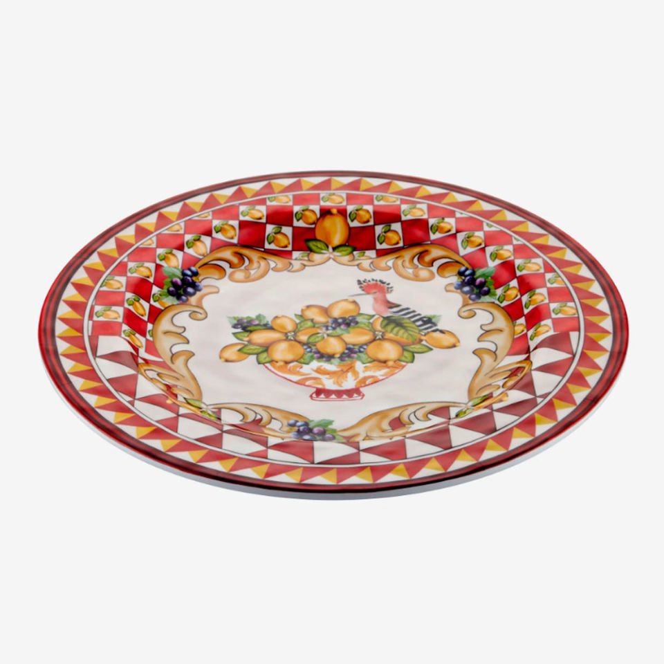Kırmızı Melamin Yemek Tabağı 28 Cm Capri Collection by Chiara Alessi