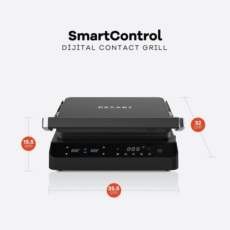 Dexart SmartControl Dijital Izgara Tost Makinesi