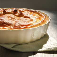 EH Tart-Börek-Flan Kabı Yuvarlak 32 cm Ekru/Clay -26032