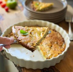 EH Tart-Börek-Flan Kabı Yuvarlak 32 cm Ekru/Clay -26032