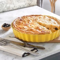 EH Tart-Börek-Flan Kabı Yuvarlak 32 cm Ekru/Clay -26032
