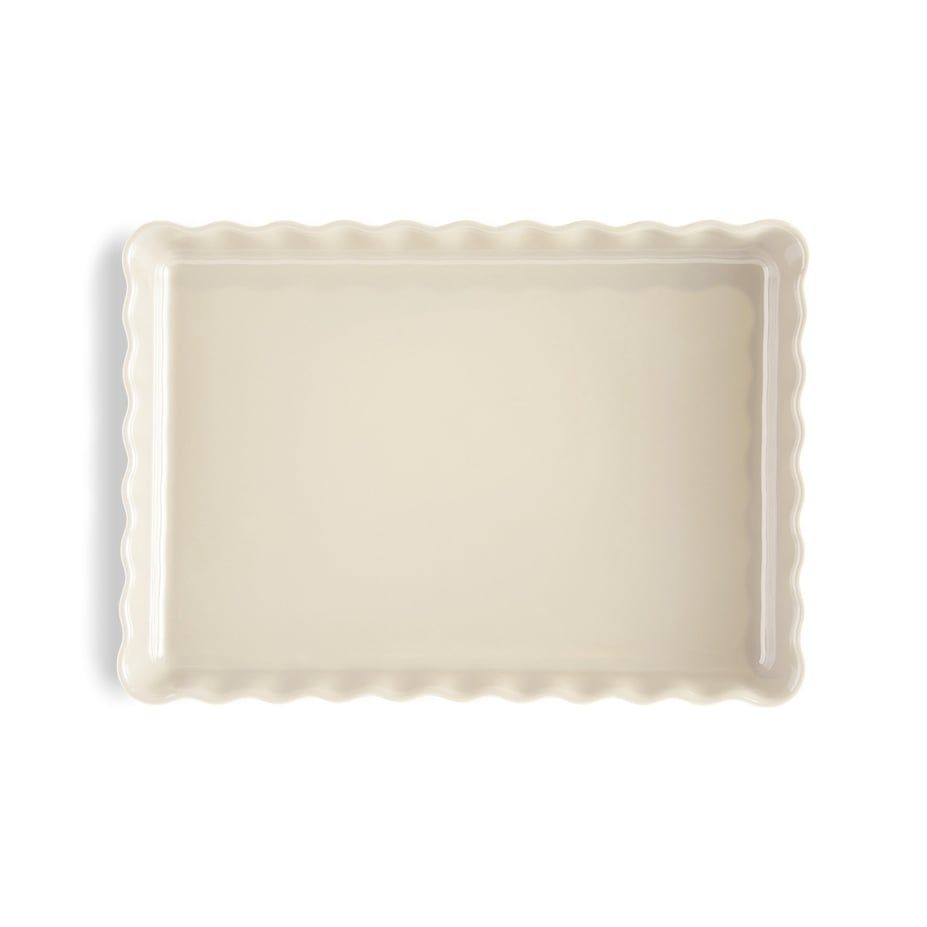EH Tart-Börek Fırın Kabı Dikdörtgen 33 x 24 cm Ekru/Clay -26038