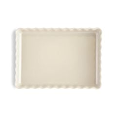 EH Tart-Börek Fırın Kabı Dikdörtgen 33 x 24 cm Ekru/Clay -26038