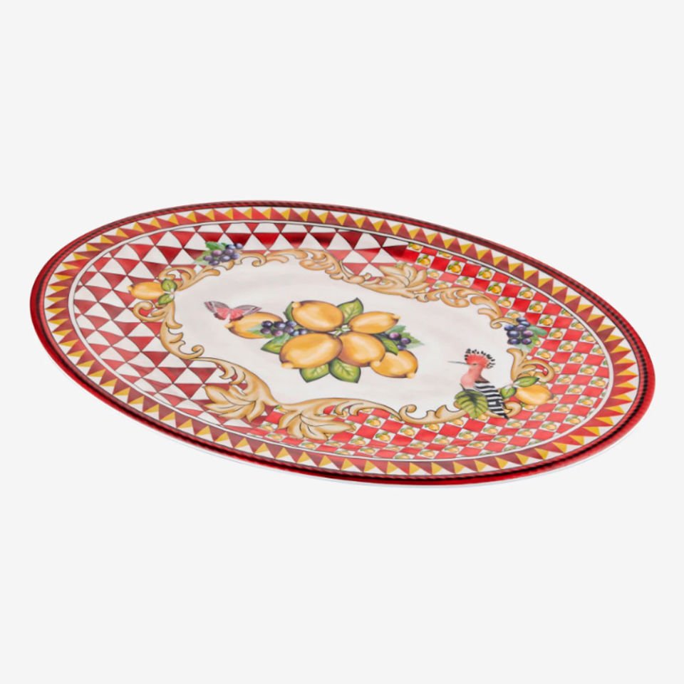 Kırmızı Melamin Servis Tabağı 50 Cm Capri Collection by Chiara Alessi