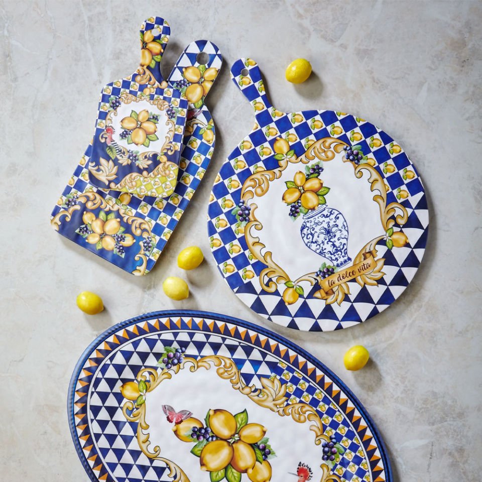 Mavi Melamin Sunum Tahtası 41 Cm Capri Collection by Chiara Alessi