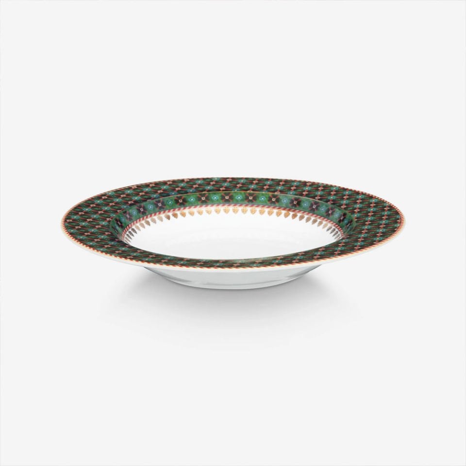 Yeşil Porselen Çukur Tabak 21,5 Cm Berry Blues Collection by Pip Studio