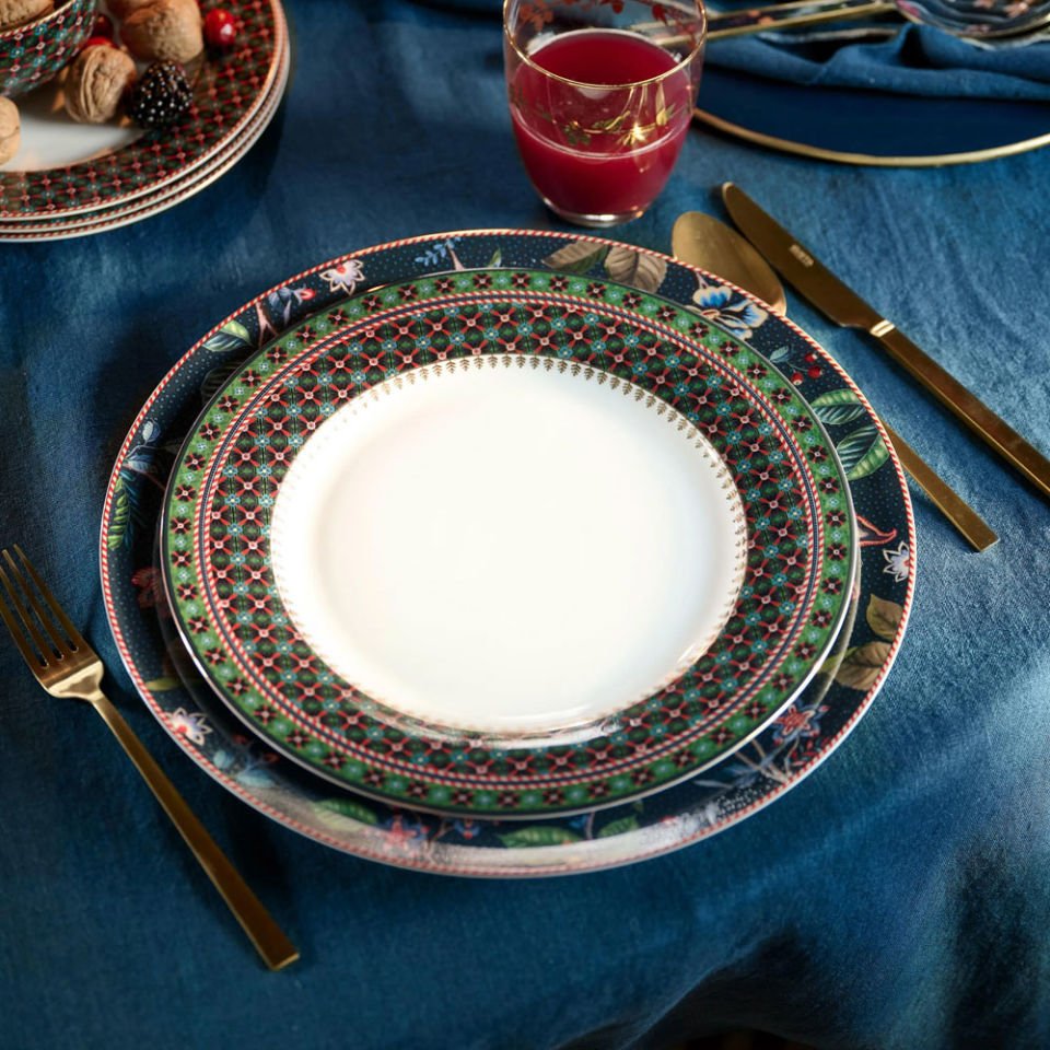 Yeşil Porselen Kahvaltı Tabağı 23 Cm Berry Blues Collection by Pip Studio
