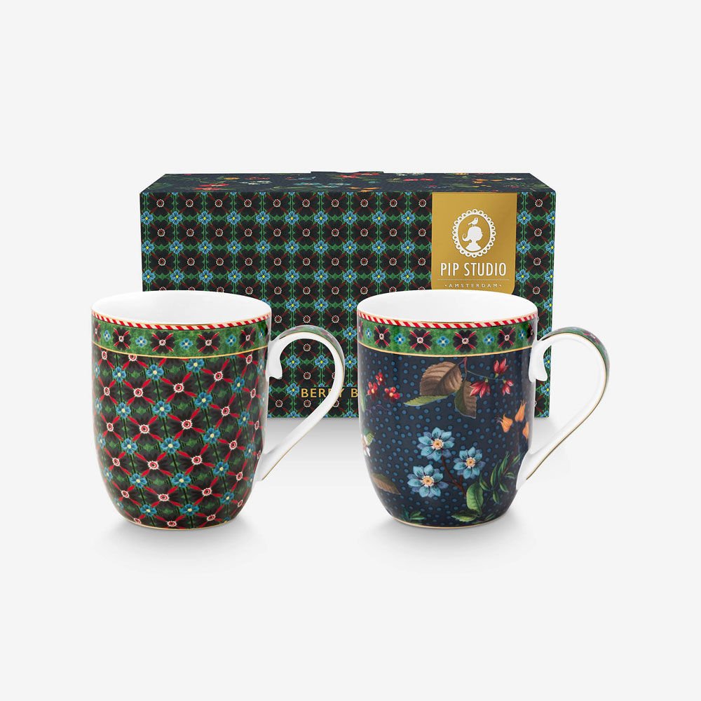 Mavi Porselen Kupa Seti 145 Ml Berry Blues Collection by Pip Studio