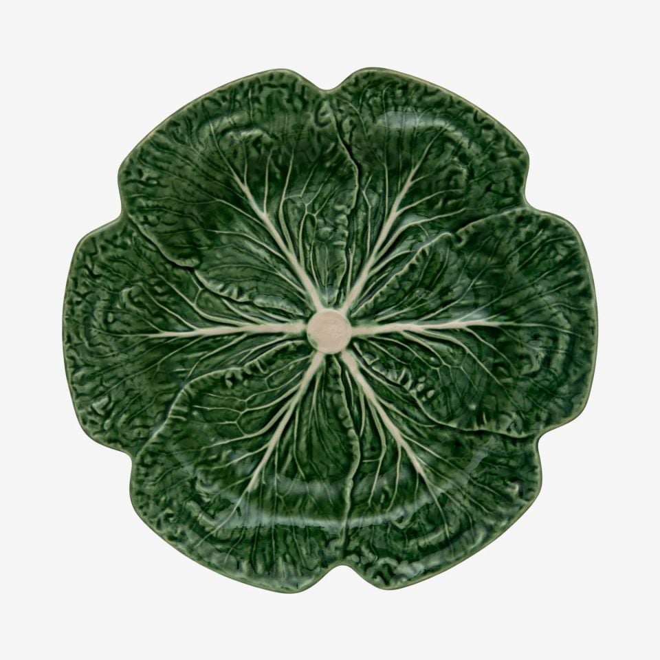 Yeşil Seramik Servis Tabağı 30,5 Cm Cabbage Collection by Bordallo Pinherio