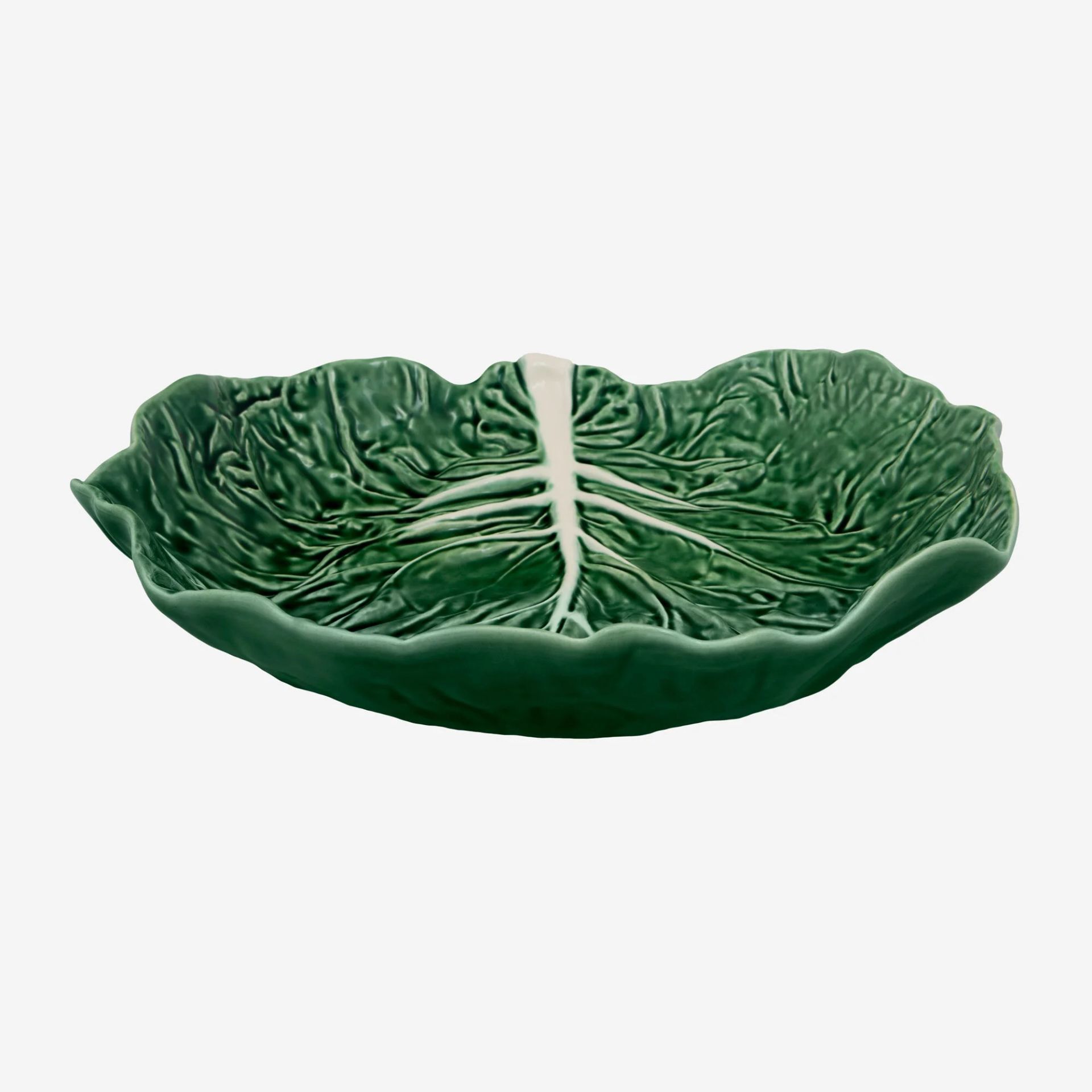 Yeşil Seramik Servis Kasesi 32,5 Cm Cabbage Collection by Bordallo Pinherio