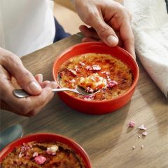 EH Fırın Kabı Yuvarlak Creme Brulee Tekli Kırmızı Kırmızı