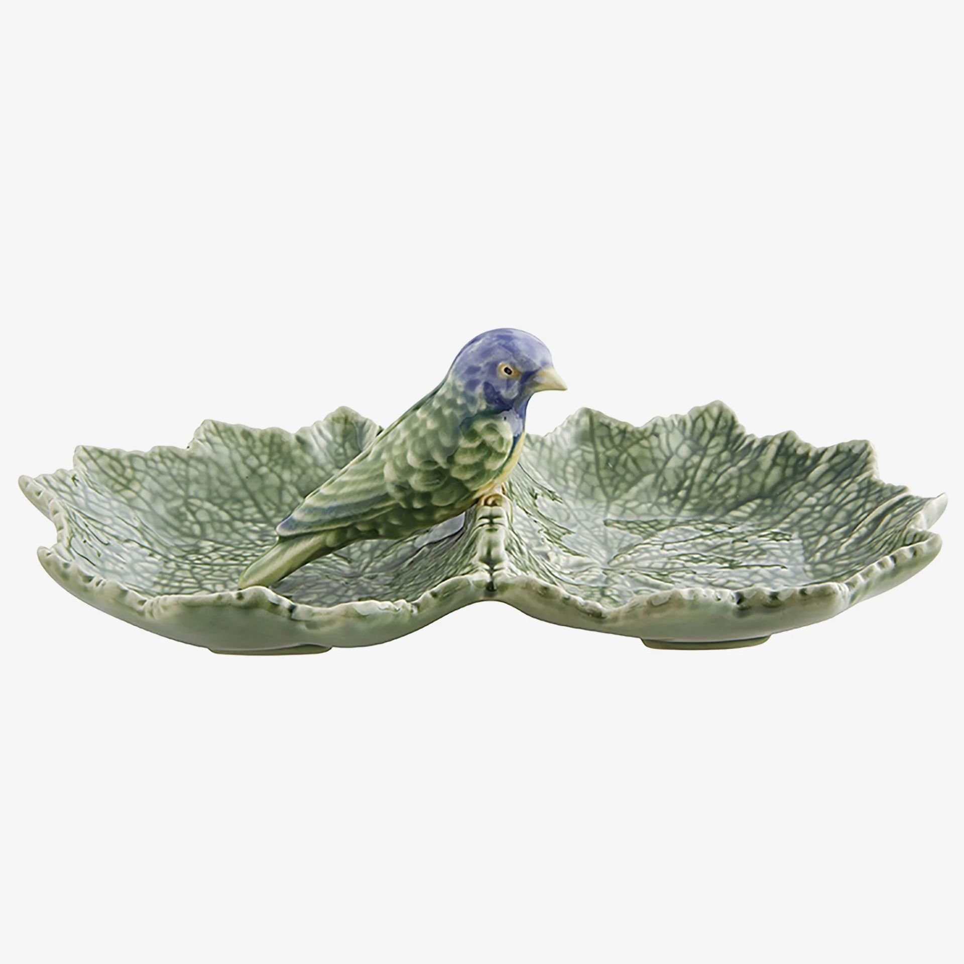 Yeşil Seramik Servis Tabağı 22 Cm Geranium Collection by Bordallo Pinherio
