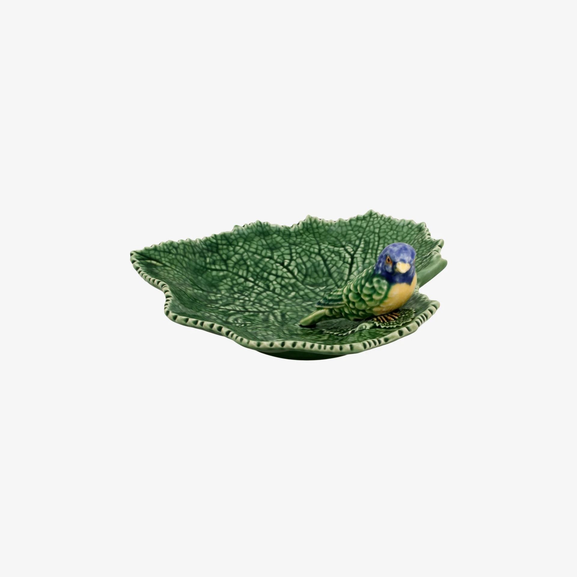 Yeşil Seramik Servis Tabağı 19 Cm Geranium Collection by Bordallo Pinherio