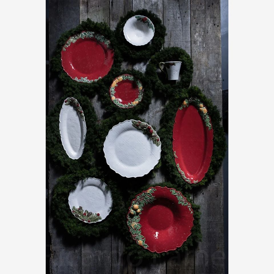 Beyaz Seramik Kek Standı 35,5 Cm Garland Collection by Bordallo Pinherio