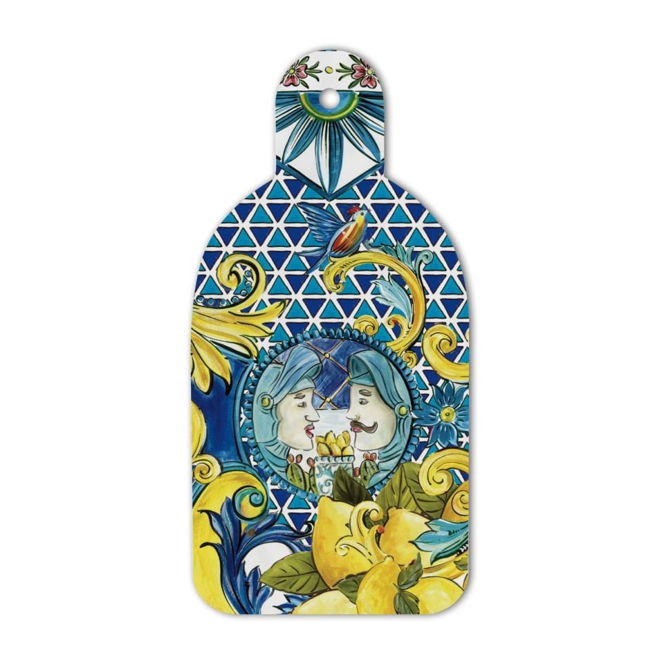 Baci Milano Sicily Kesme Tahtası 17 cm x 35 cm Mavi