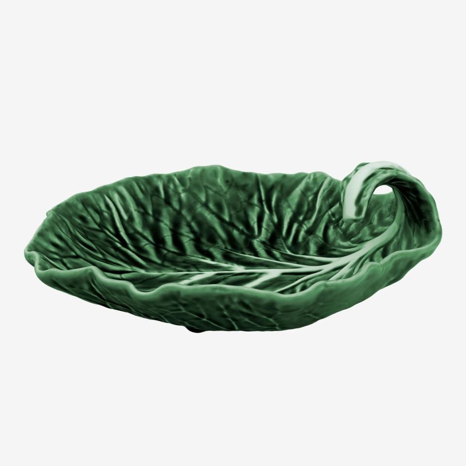 Yeşil Seramik Servis Tabağı 25 Cm Cabbage Collection by Bordallo Pinherio  
