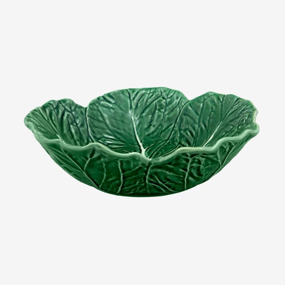 Yeşil Seramik Servis Kasesi 29 Cm Cabbage Collection by Bordallo Pinherio