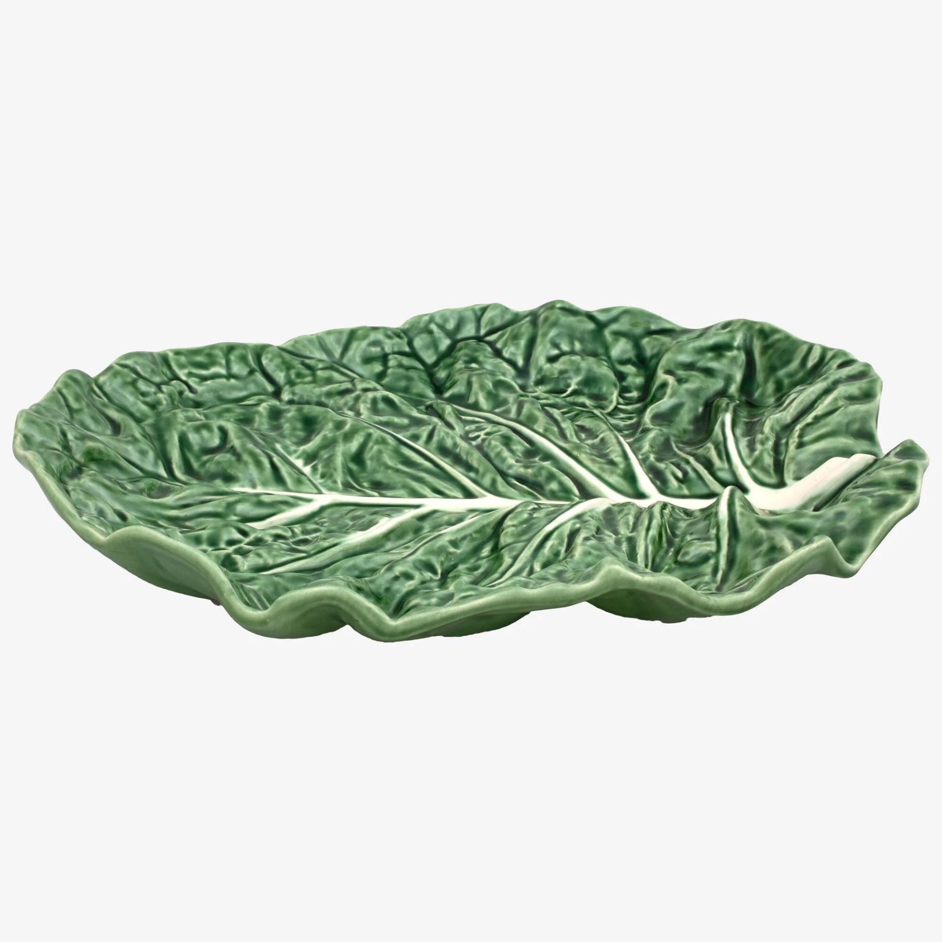 Yeşil Seramik Servis Kasesi 37 Cm Cabbage Collection by Bordallo Pinherio