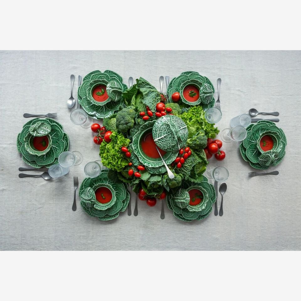 Yeşil Seramik Servis Kasesi 400 Ml Cabbage Collection by Bordallo Pinherio