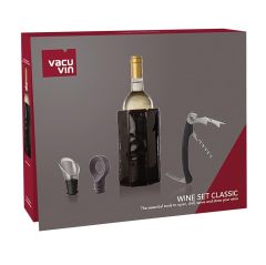 Vacu Vin Şarap Seti, Klasik (4 Parça) Kutulu